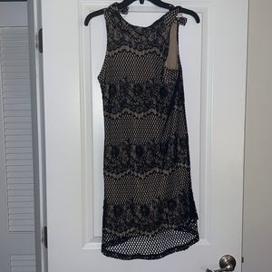 Lace Dress. With nude underskirt